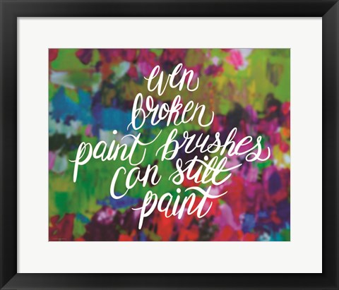 Framed Broken Paintbrushes Print