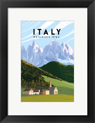 Framed Italian Alps Print
