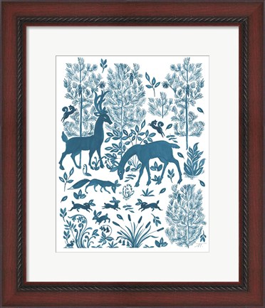 Framed Forest Life Otomi Print