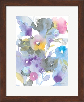 Framed Bright Jewel Garden I Print