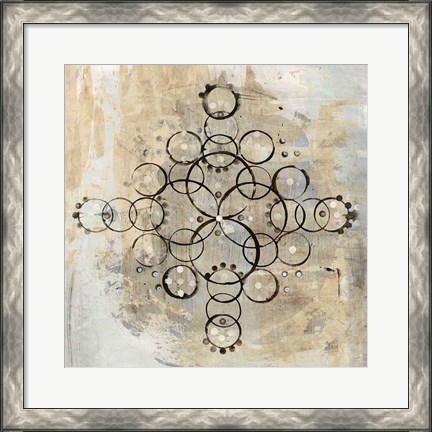 Framed Neutral Mandala II Crop Print