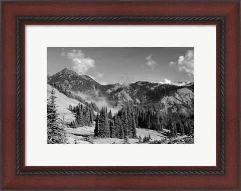 Framed Olympic Mountains I Print