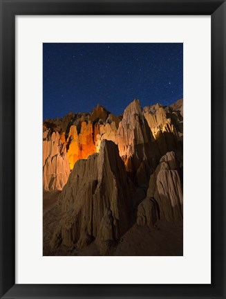 Framed Catheral Gorge Srars Moonlight Print