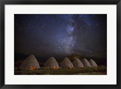 Framed Stars over Ward Charcoal Ovens Print