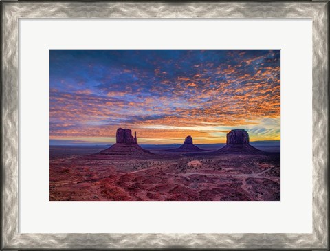 Framed Monumental Valley Sunrise Print