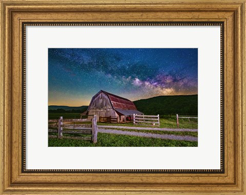 Framed Milky Way Over Boxley Valley Print
