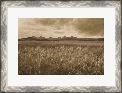 Framed Sawtooth Mountains Idaho II Dark Print