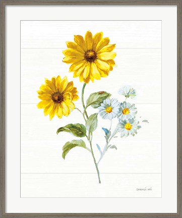 Framed Bees and Blooms Flowers IV Print