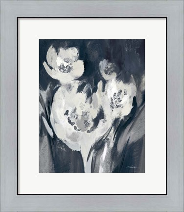 Framed White Fairy Tale Floral II Print