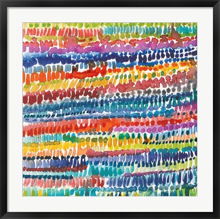 Framed Colorful Patterns III Print