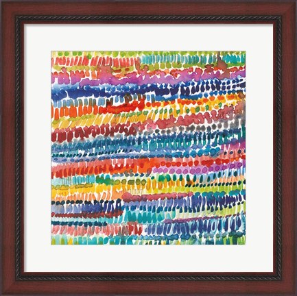 Framed Colorful Patterns III Print