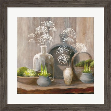 Framed Rustic Elegance I Crop Print