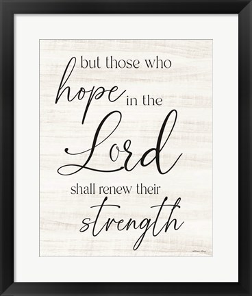 Framed Hope in the Lord Print