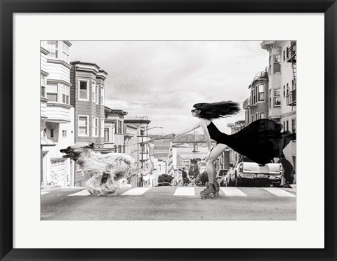 Framed Skating in San Francisco Print