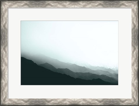 Framed Virgin Mountains II Blue Gray Print