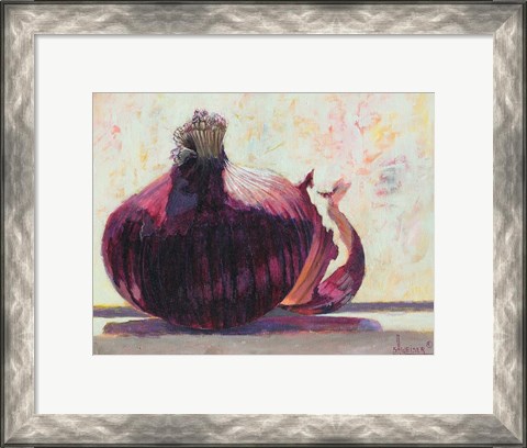 Framed Red Onion 1 Print