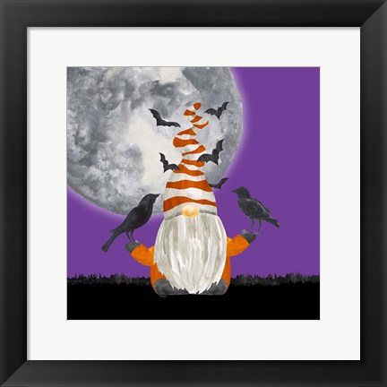 Framed Gnomes of Halloween II-Bats Print