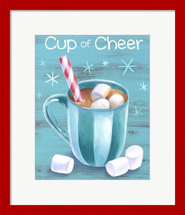 Framed Peppermint Cocoa I-Cup of Cheer Print