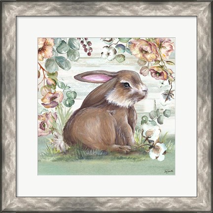 Framed Farmhouse Bunny I Print