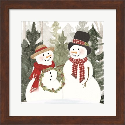 Framed Christmas in the Woods II Print