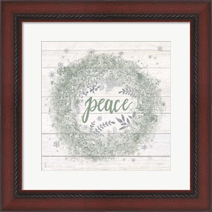Framed Frosty Peace Sage Silver Print