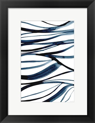 Framed Threads of Blue II Print