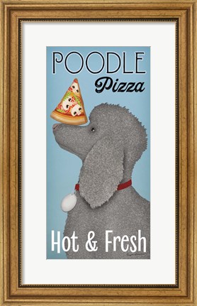 Framed Poodle Pizza Print