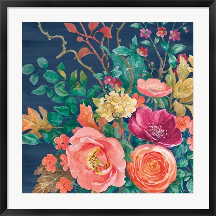 Framed Floral Drama VII Print