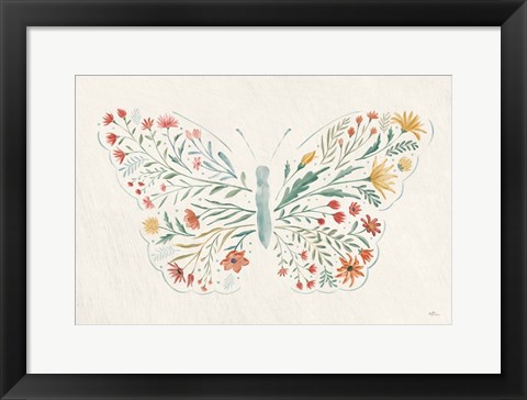 Framed Wildflower Vibes Butterfly Print