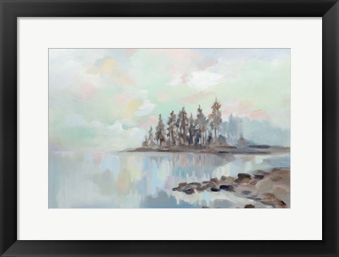 Framed Foggy Lake Print