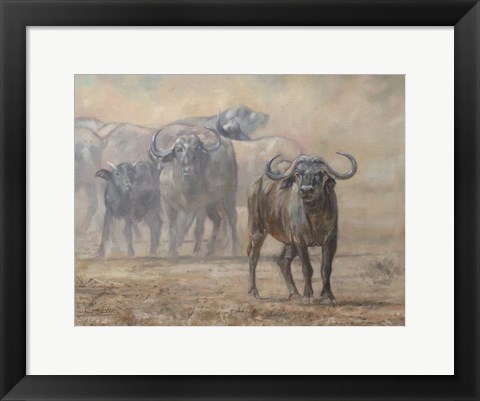 Framed Buffalo Zambia Print