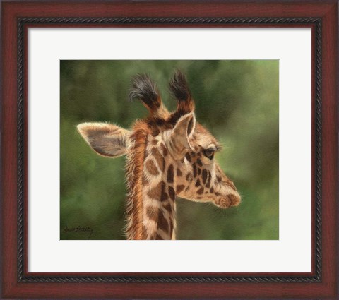 Framed Giraffe From Behind Print