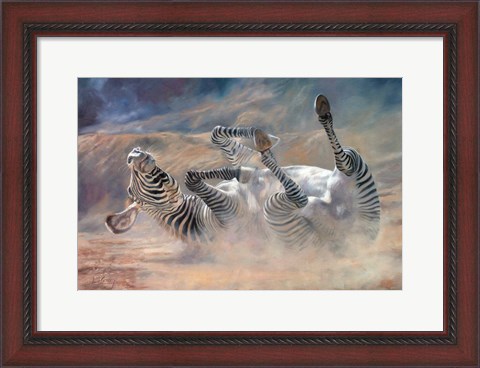 Framed Zebra Rockin And Rollin Print