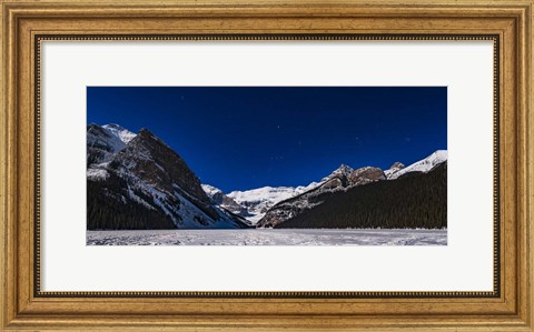 Framed Orion Setting Over Victoria Glacier Print