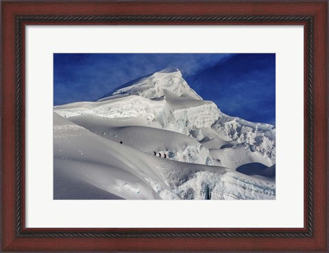 Framed Mountaineers, Cordillera Blanca Mountain Range in Peru Print