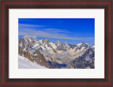 Framed Glacier Du Talefre As Seen from La Vallee Blanche, France Print