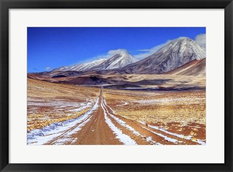 Framed Panoramic View Of the Chiliques Stratovolcano in Chile Print