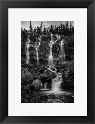 Framed Tangle Falls, Jasper National Park, Alberta, Canada Print