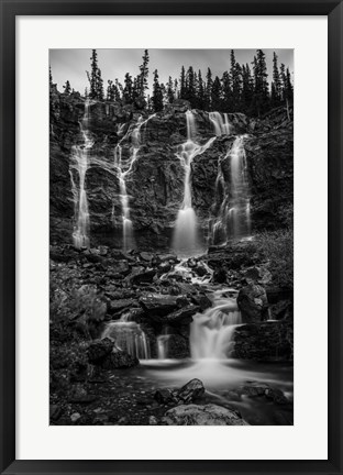 Framed Tangle Falls, Jasper National Park, Alberta, Canada Print