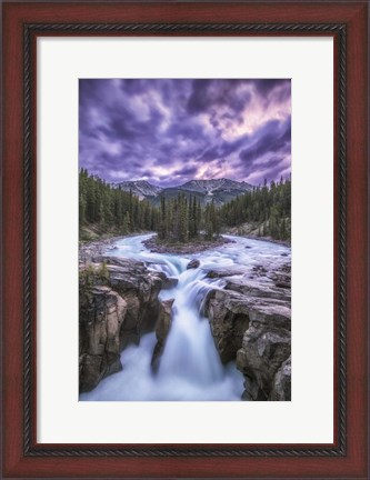Framed Sunwapta Falls, Jasper National Park, Alberta, Canada Print