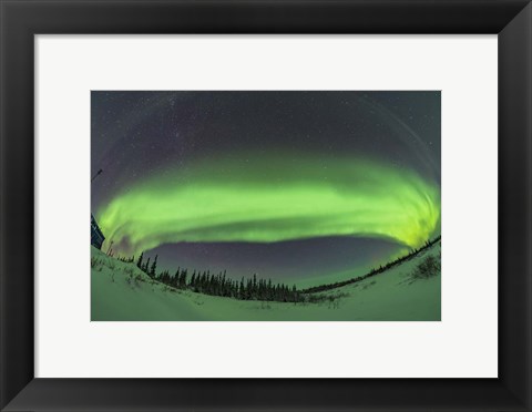 Framed Arc of the Auroral Oval Across the Northern Sky, in Churchill, Manitoba Print