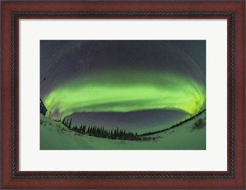 Framed Arc of the Auroral Oval Across the Northern Sky, in Churchill, Manitoba Print
