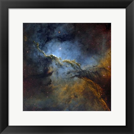 Framed Fighting Dragons Nebula, NGC 6188, in the Constellation Ara Print