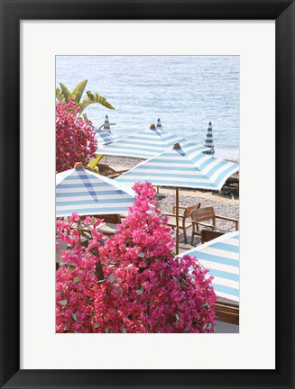 Framed Pink White and Blue on The Riviera Print