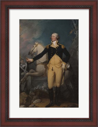 Framed General George Washington after the Battle of Assunpink Creek Print