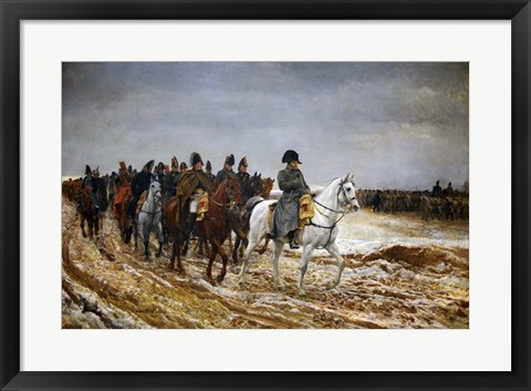 Framed Napoleon Bonaparte returning from Soissons after the Battle of Laon Print