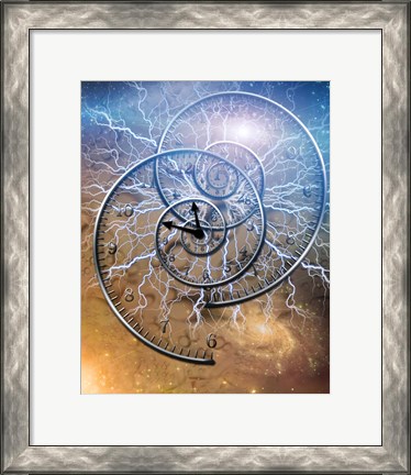 Framed Time Electric Spirals of Eternity Print