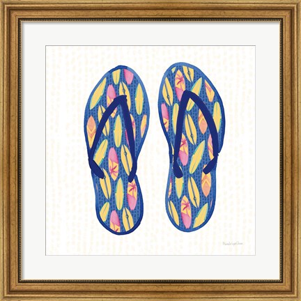 Framed Laguna Flipflops III Print