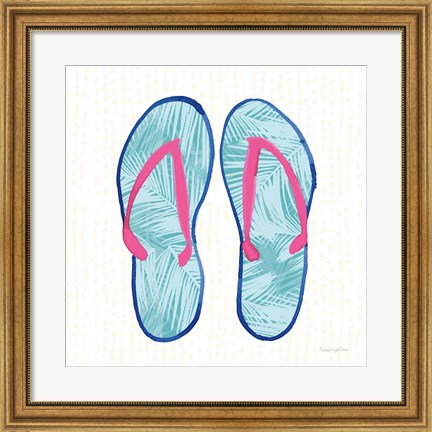 Framed Laguna Flipflops II Print