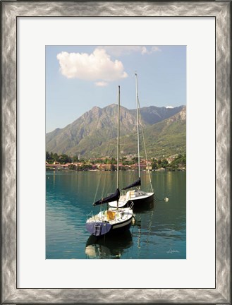 Framed Lake Como Boats I Print